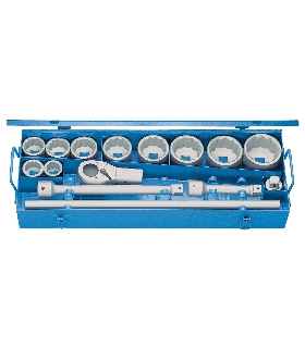 JUEGO DE LLAVES DE VASO 1"" 15 PZAS UD 36-80 MM 6181600 GEDORE